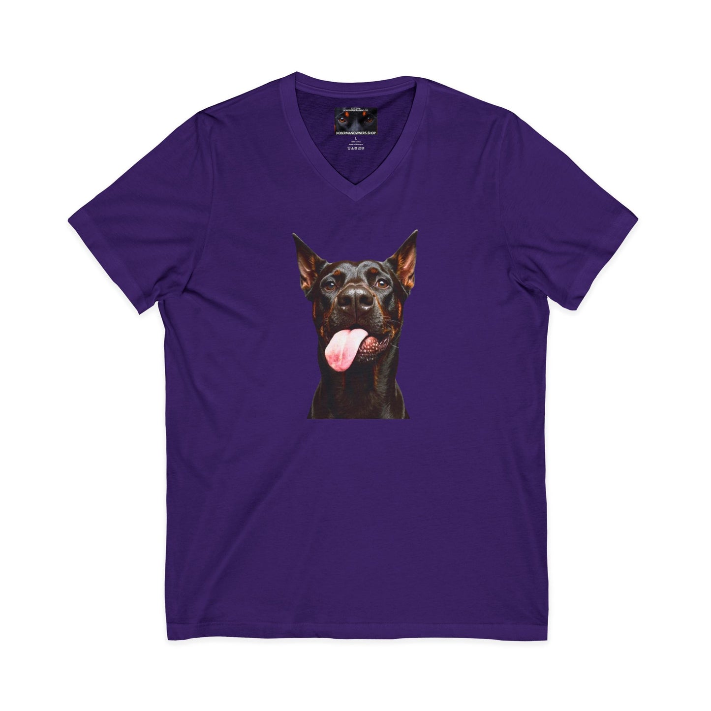 Tongue 1 Private Label Unisex Jersey Short Sleeve V-Neck Tee