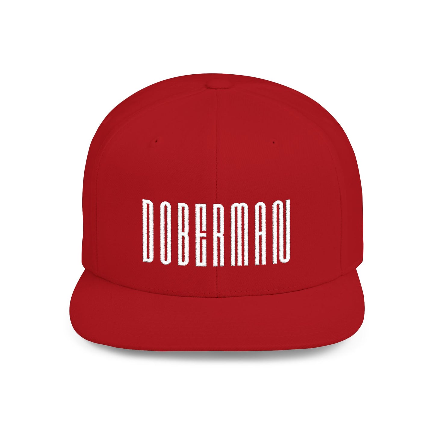 Doberman 1 Embroidered Flat Bill Snapback