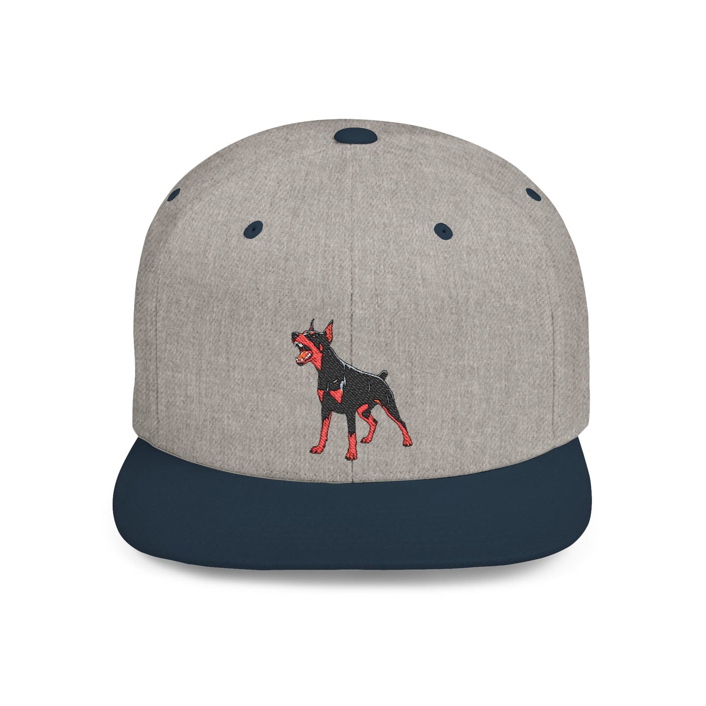 Doberman 1 Embroidered Flat Bill Snapback