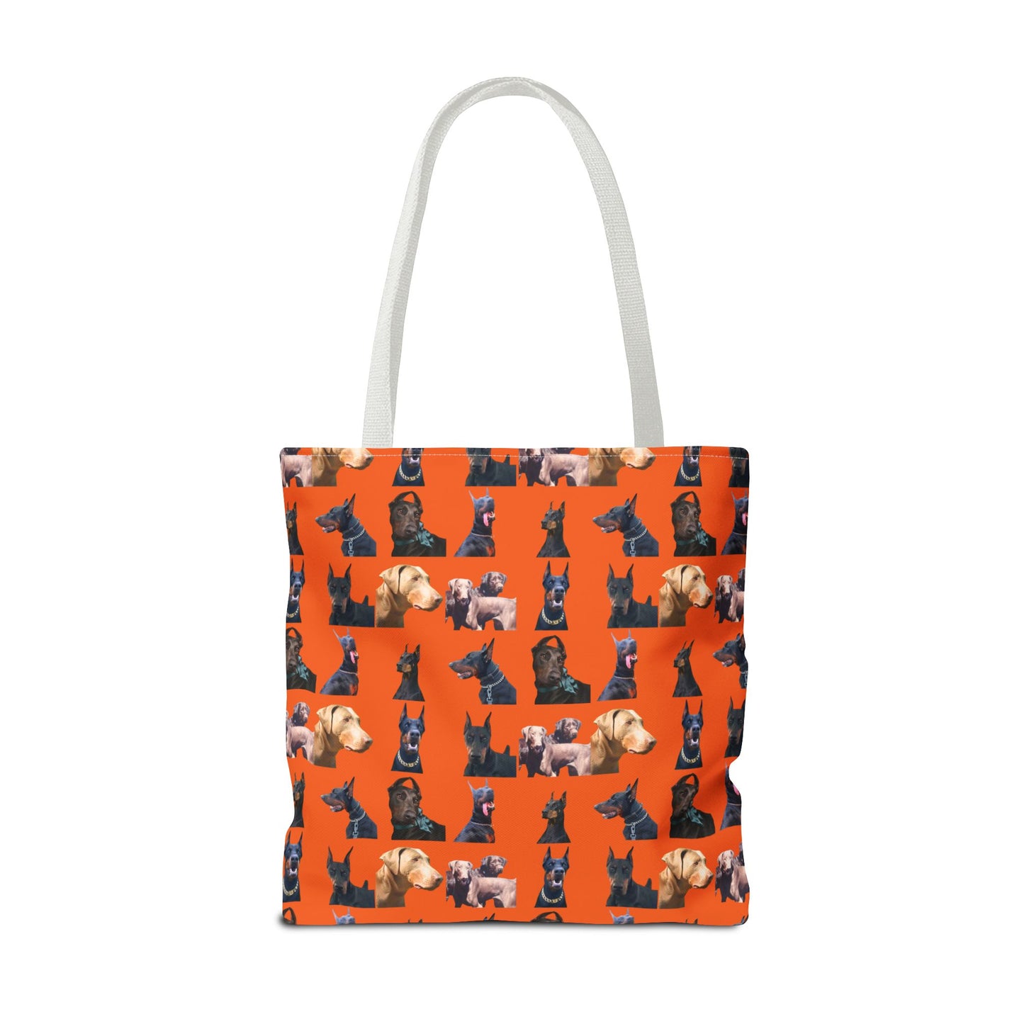 Edition 8 Doberman Model Pattern Orange Tote Bag