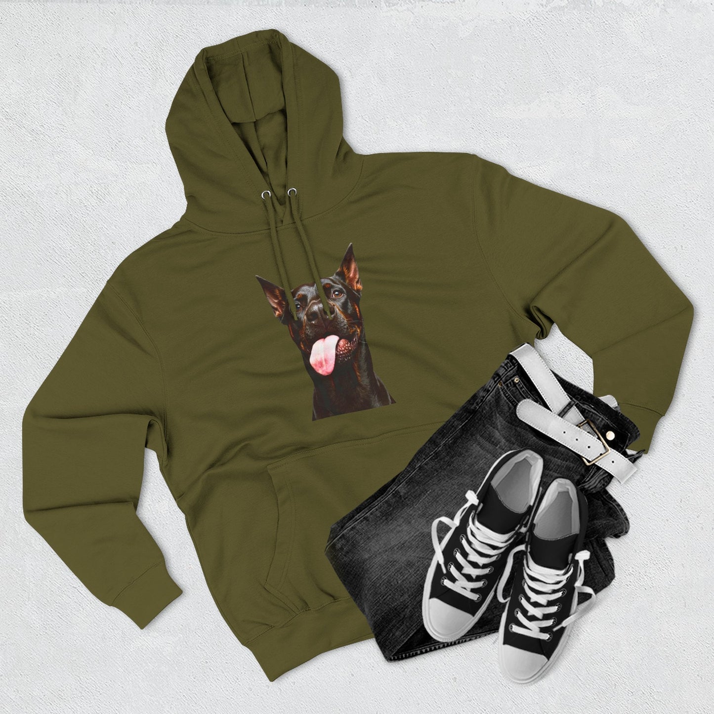 Tongue 1 Three-Panel Fleece Hoodie