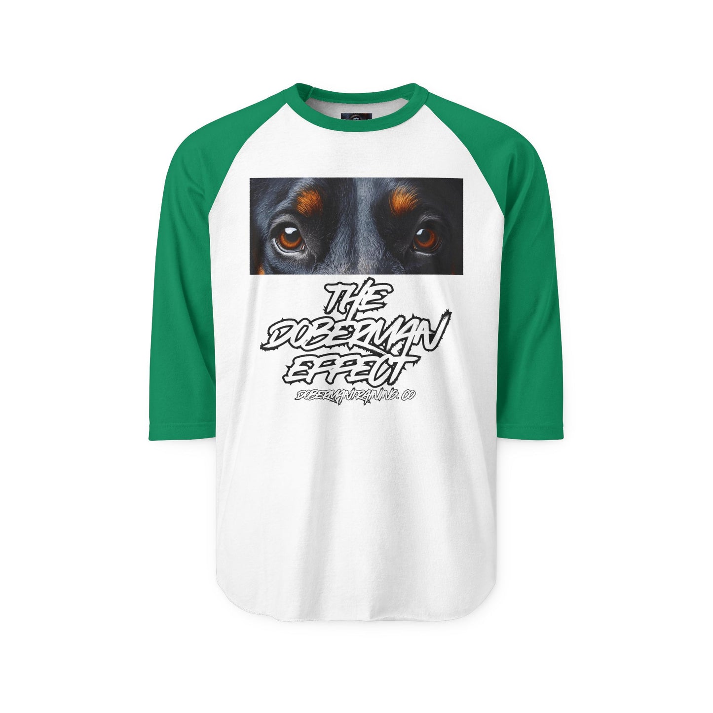Doberman Effect 1 Unisex Three-Quarter Sleeve Raglan Shirt