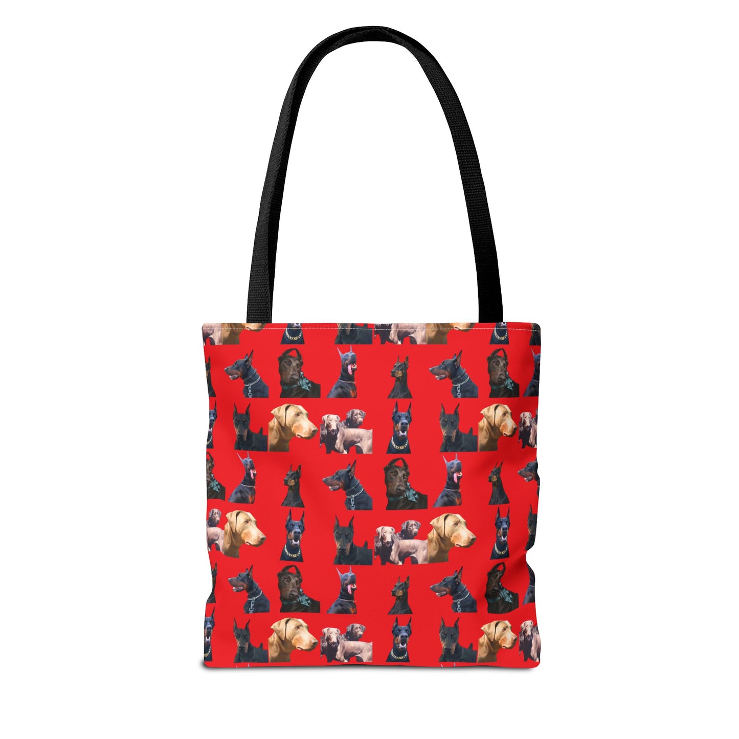 Edition 8 Doberman Model Pattern Red Tote Bag