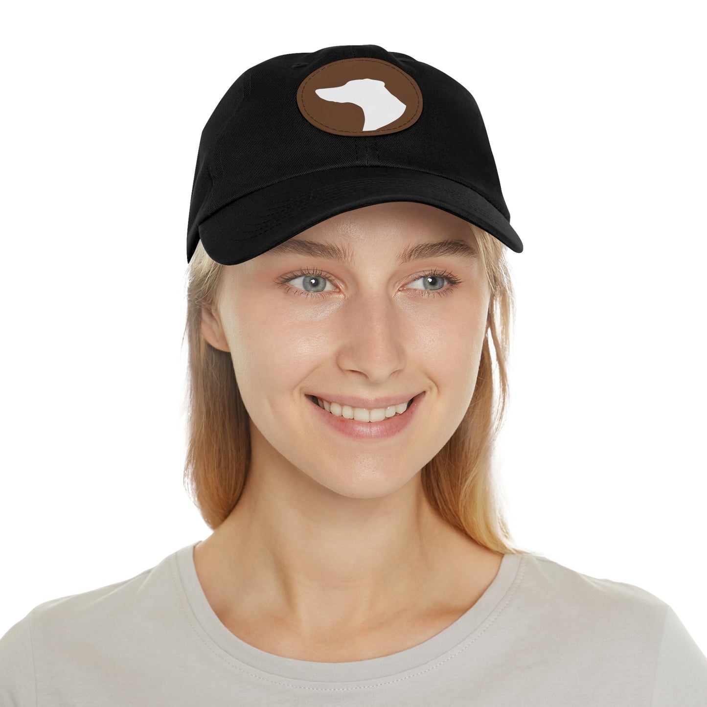 N 1 Dad Hat with Leather Patch (Round)