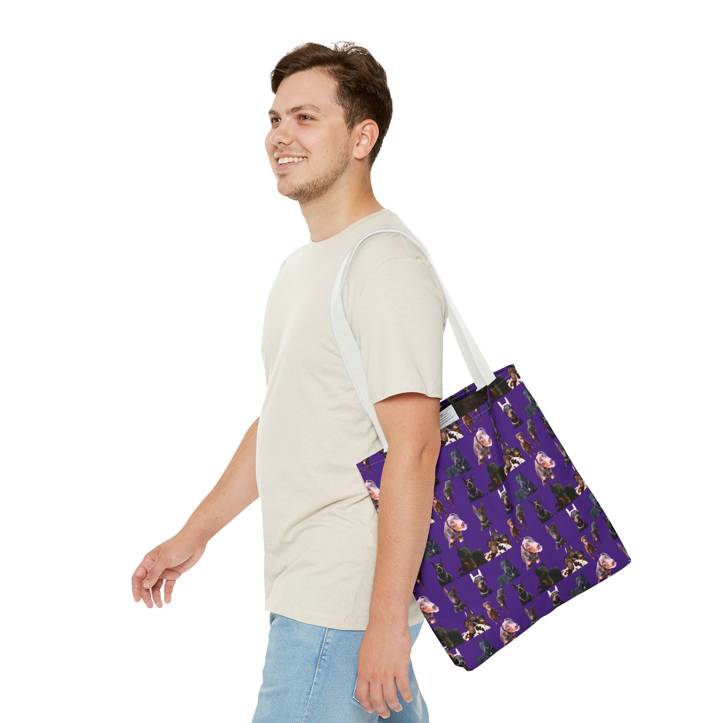 Edition 10 Doberman Model Pattern Purple Tote Bag
