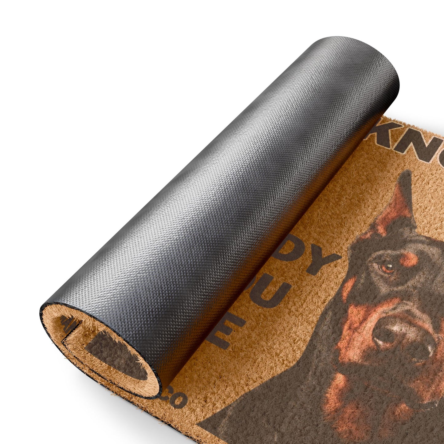 Doormat - “No Need to Knock” Doberman Welcome Mat