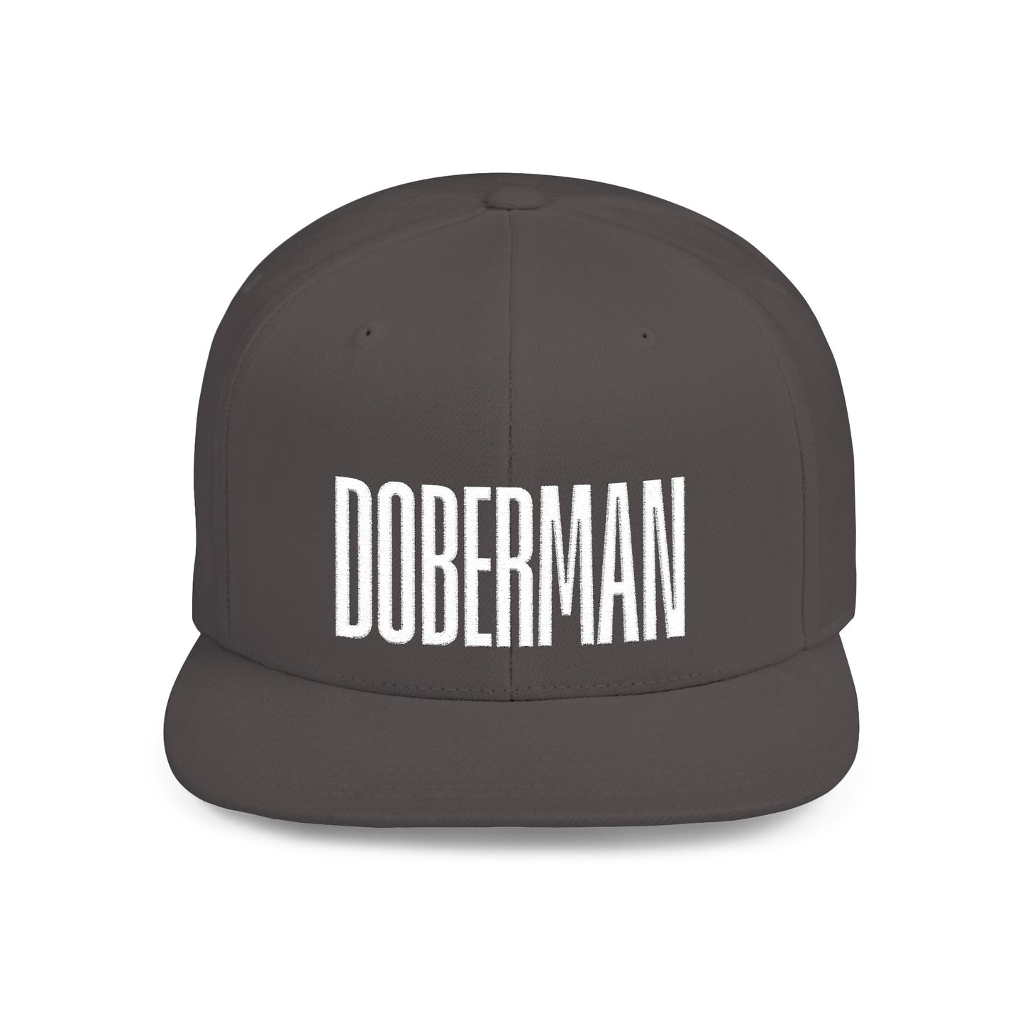 Doberman 2 Embroidered Flat Bill Snapback