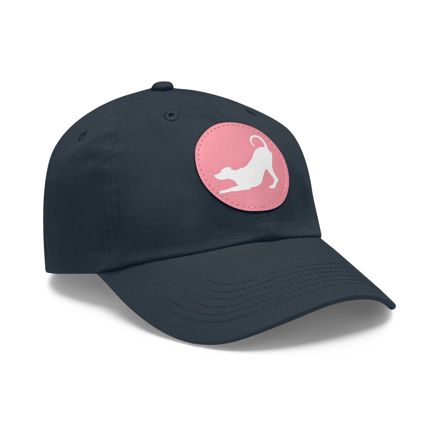 N 2 Dad Hat with Leather Patch (Round)
