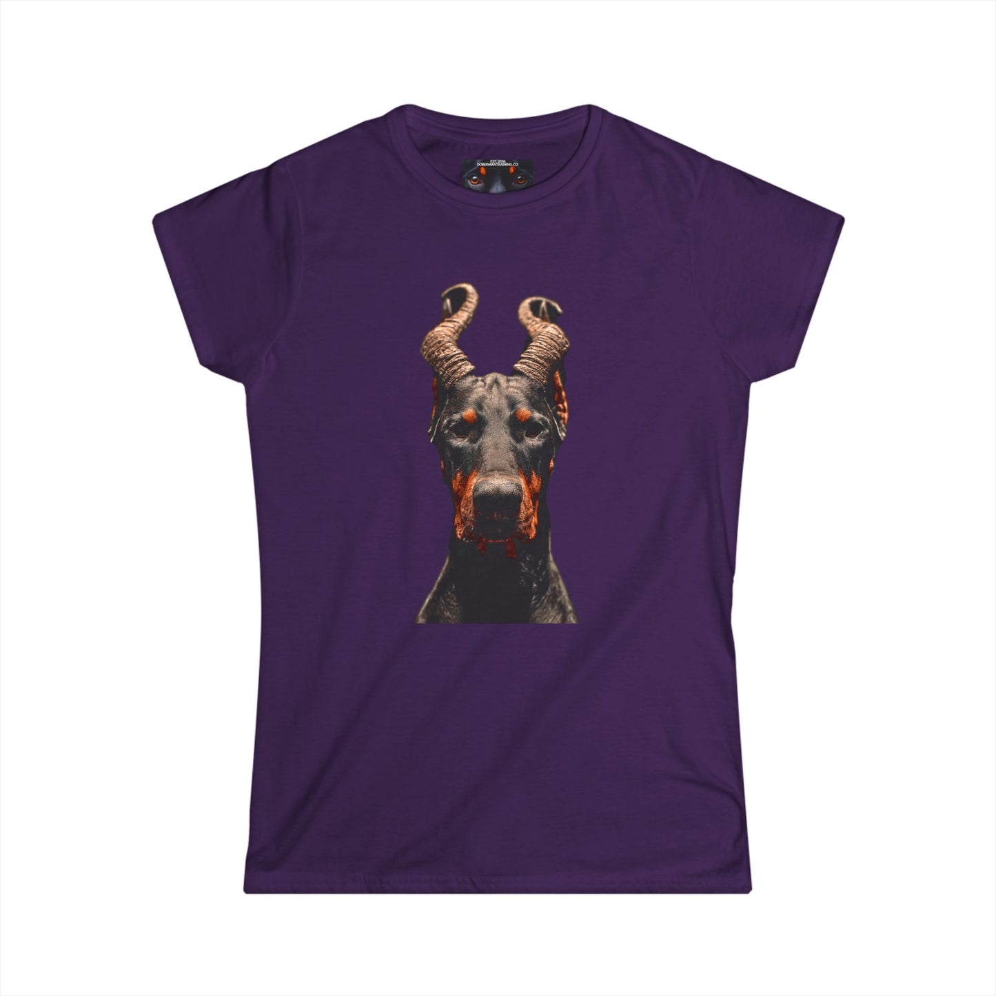 Doberman Goat 1 Women's Softstyle Tee