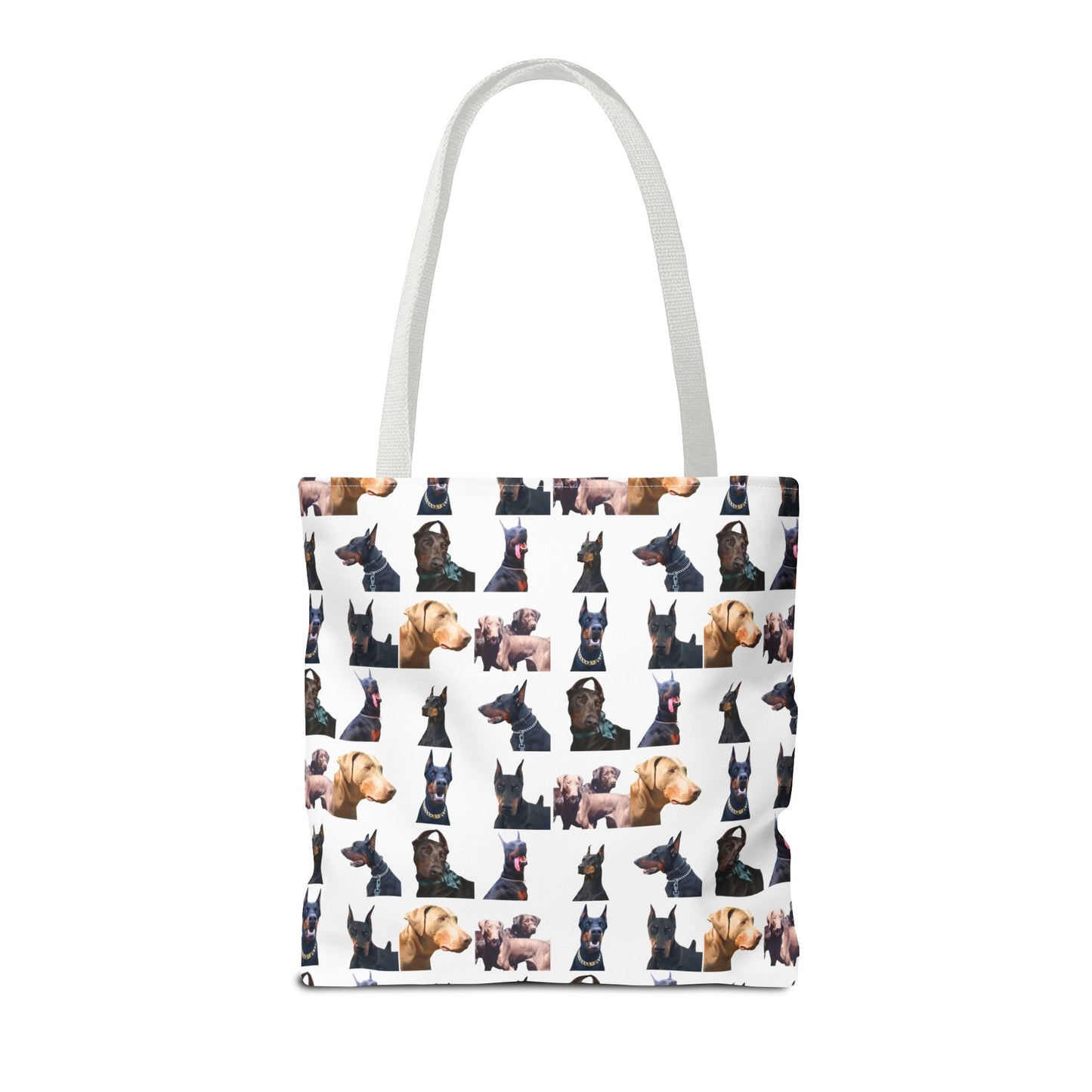 Edition 8 Doberman Model Pattern White Tote Bag