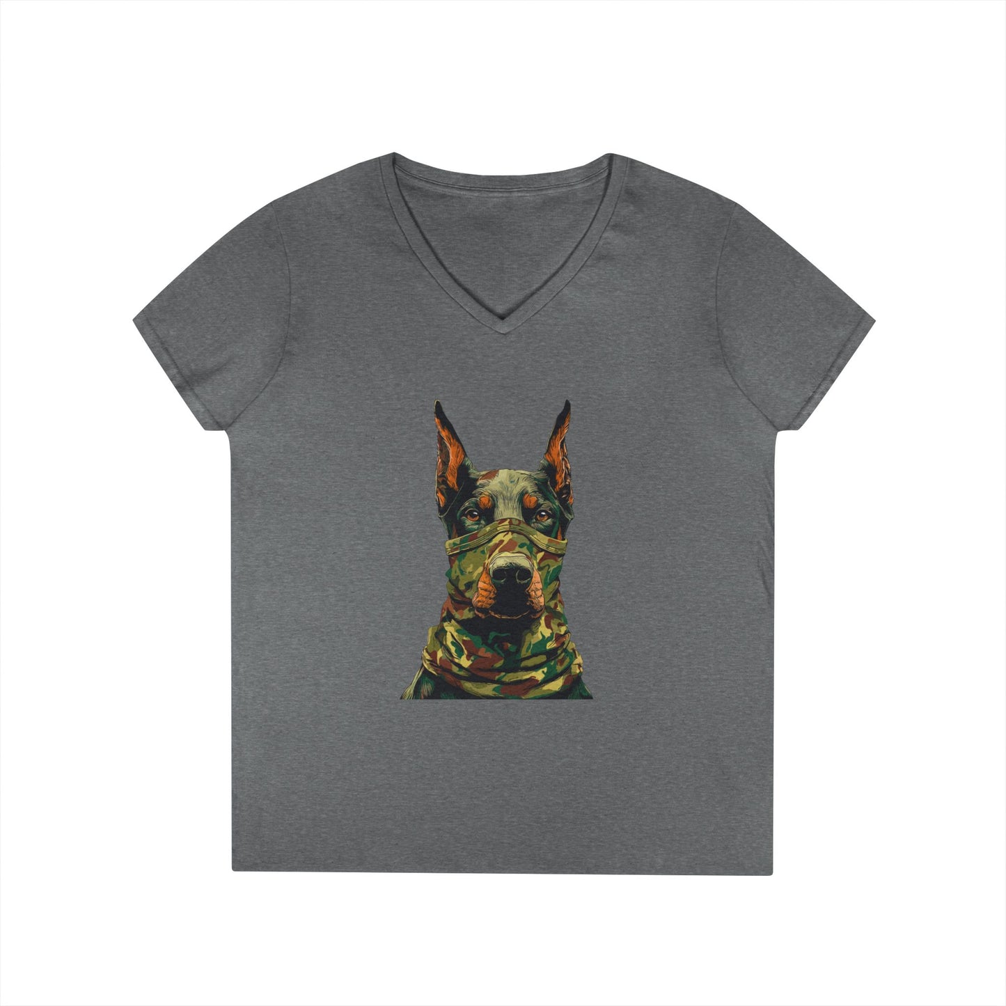 Doberman 4 V-Neck Tee Shirt for Women