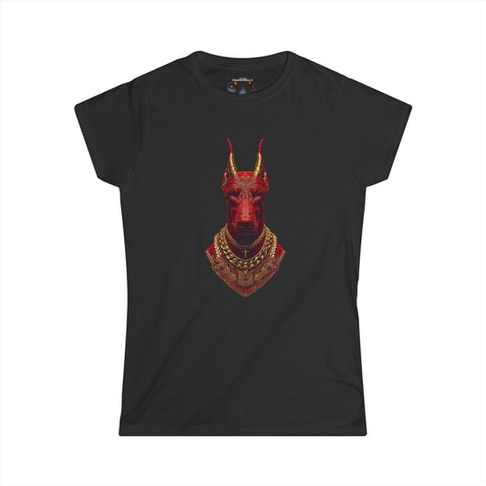 Doberman Goat 3 Women's Softstyle Tee
