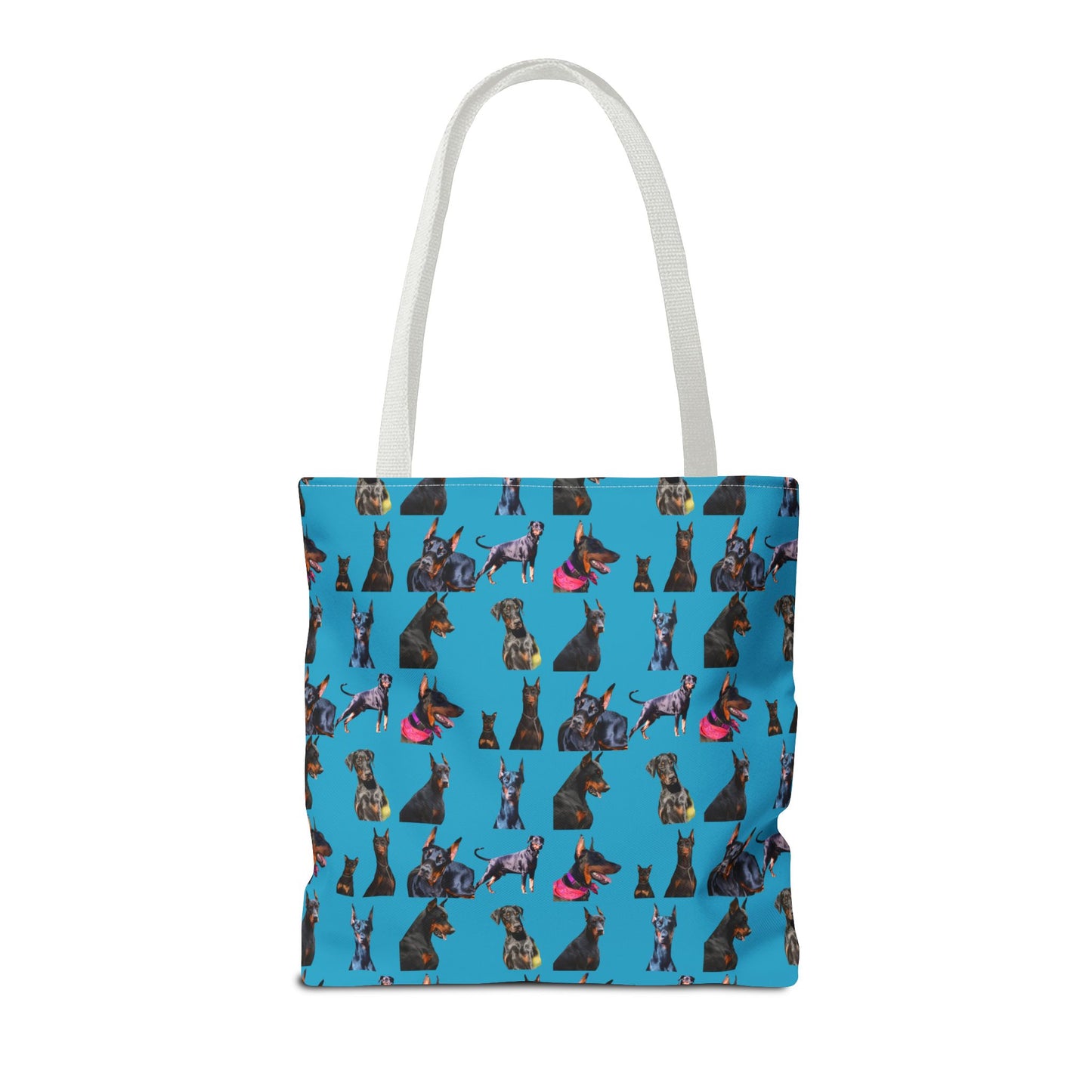 Edition 7 Doberman Model Pattern Turquoise Tote Bag