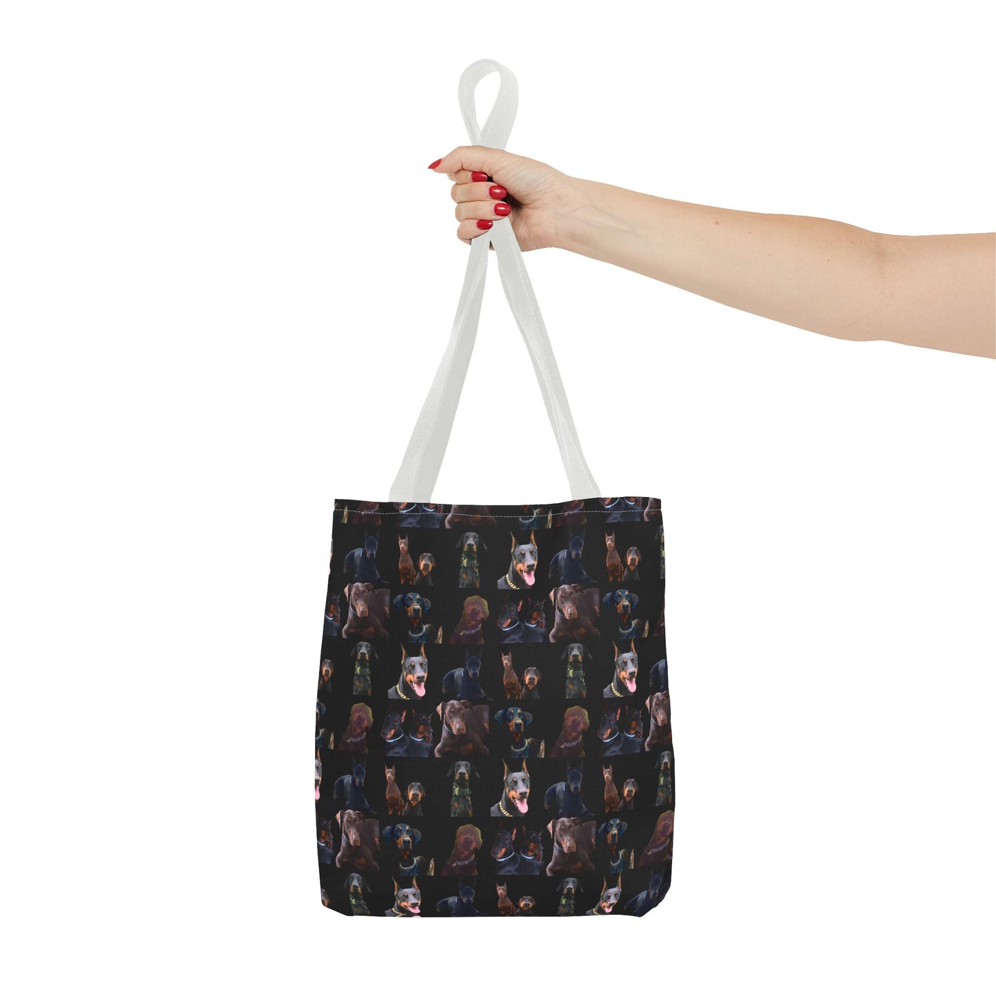 Edition 5 Doberman Model Pattern Black Tote Bag