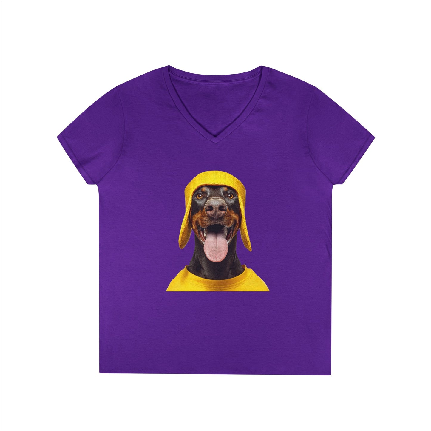 Doberman 3 V-Neck Tee Shirt for Women