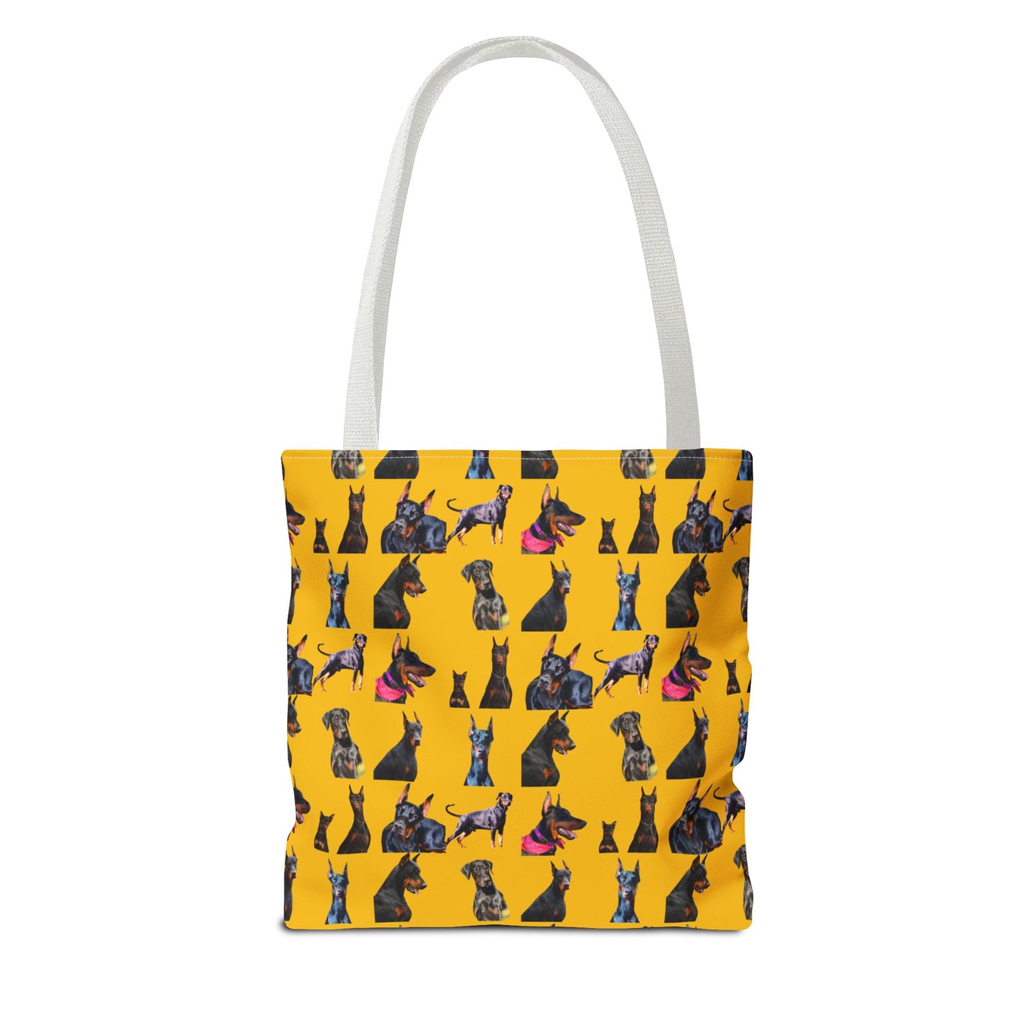 Edition 7 Doberman Model Pattern Yellow Tote Bag