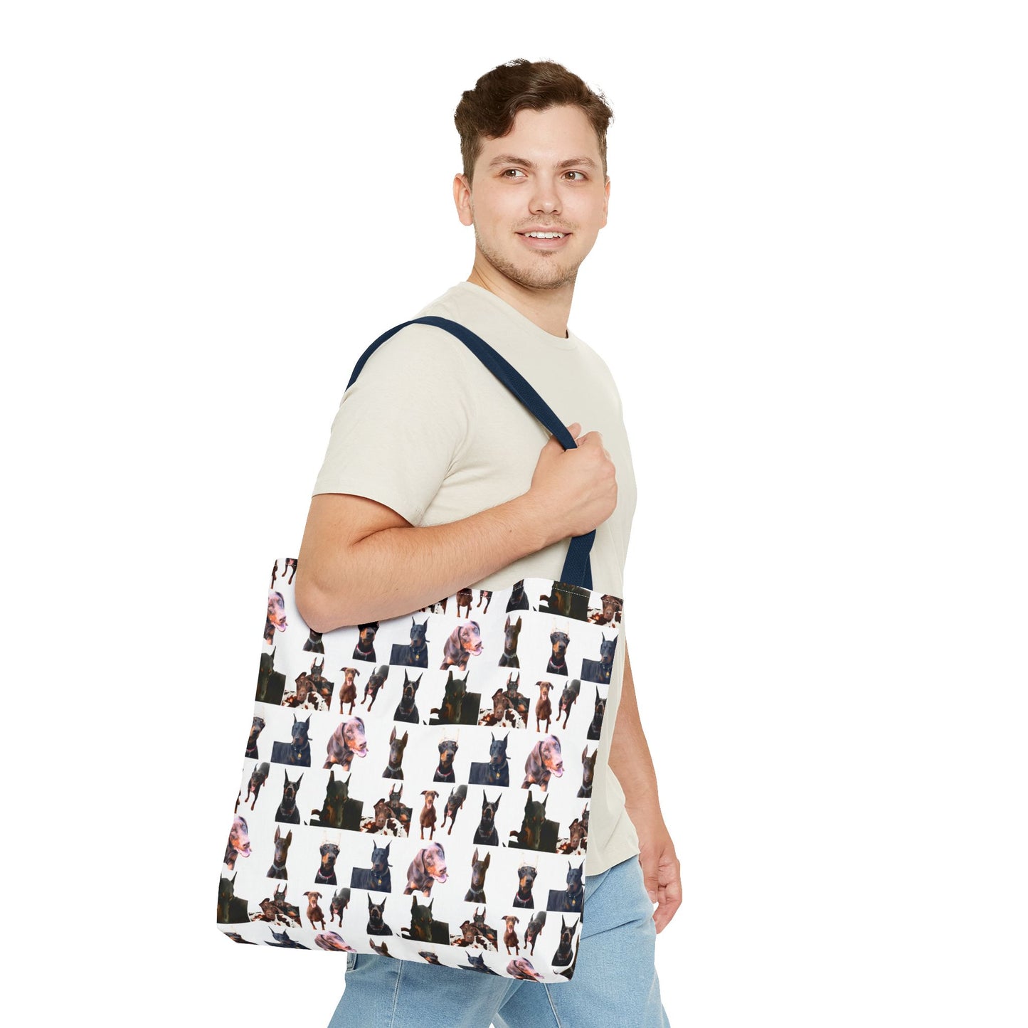 Edition 10 Doberman Model Pattern White Tote Bag