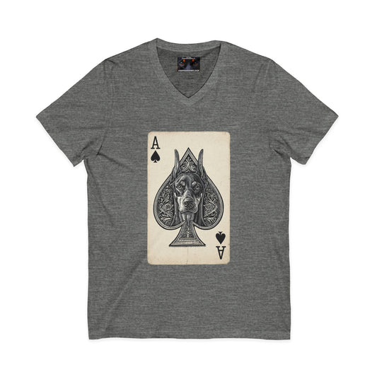 Deck 1 Private Label Unisex Jersey Short Sleeve V-Neck Tee