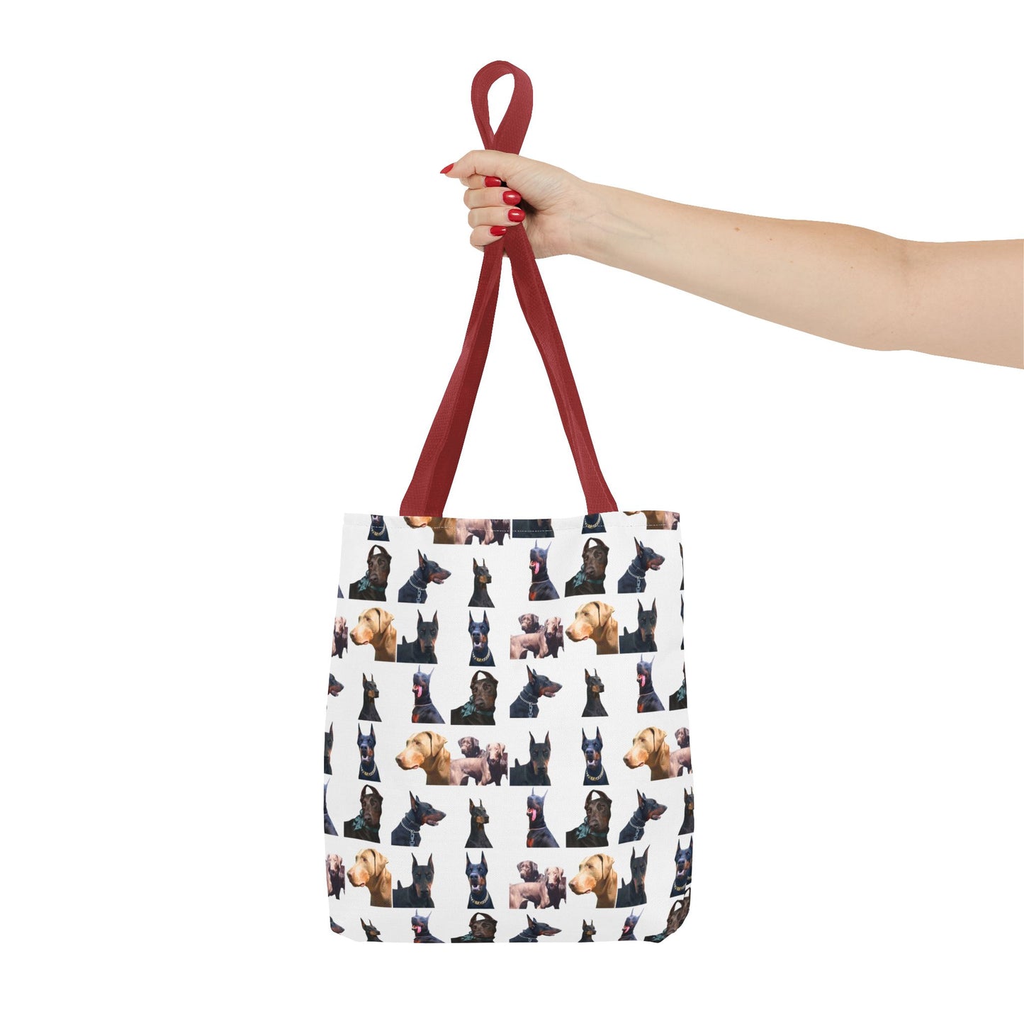 Edition 8 Doberman Model Pattern White Tote Bag