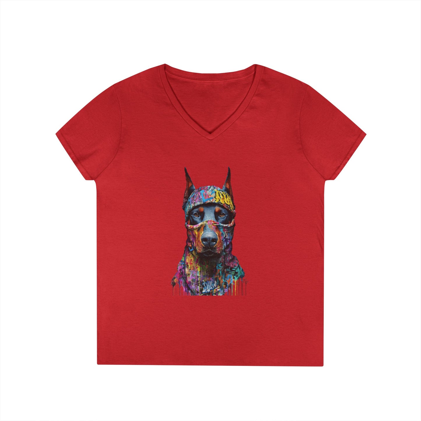 Doberman 5 V-Neck Tee Shirt for Women