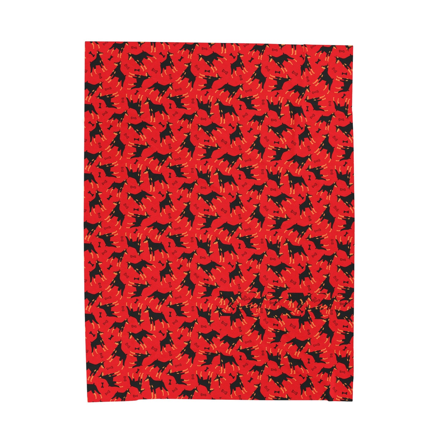Red AOP Velveteen Plush Blanket