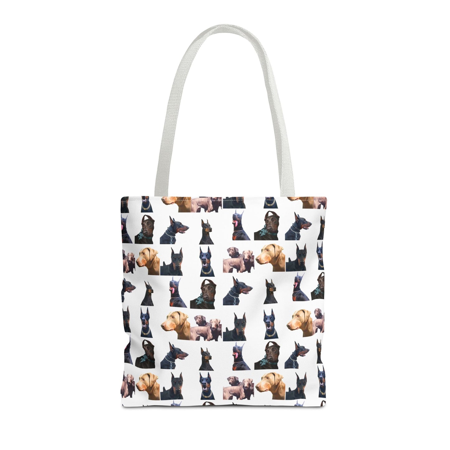 Edition 8 Doberman Model Pattern White Tote Bag