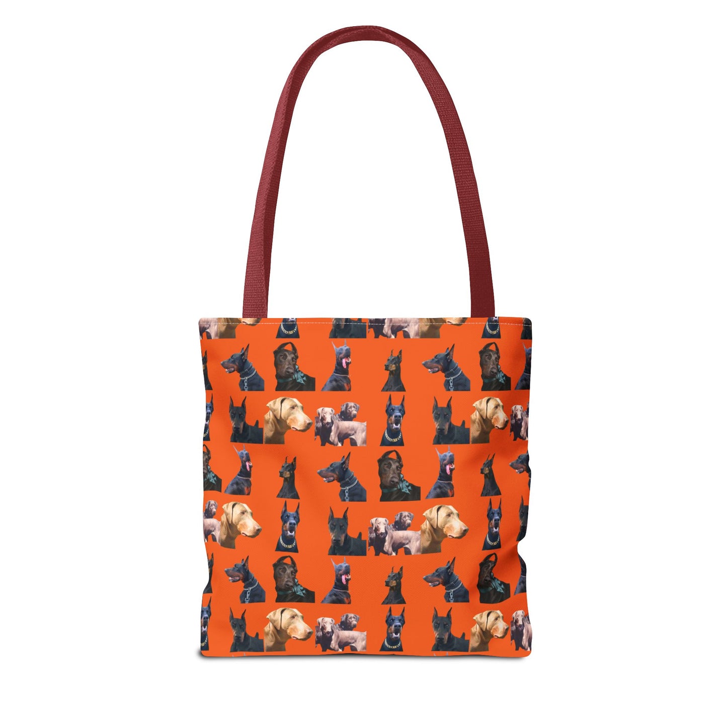 Edition 8 Doberman Model Pattern Orange Tote Bag