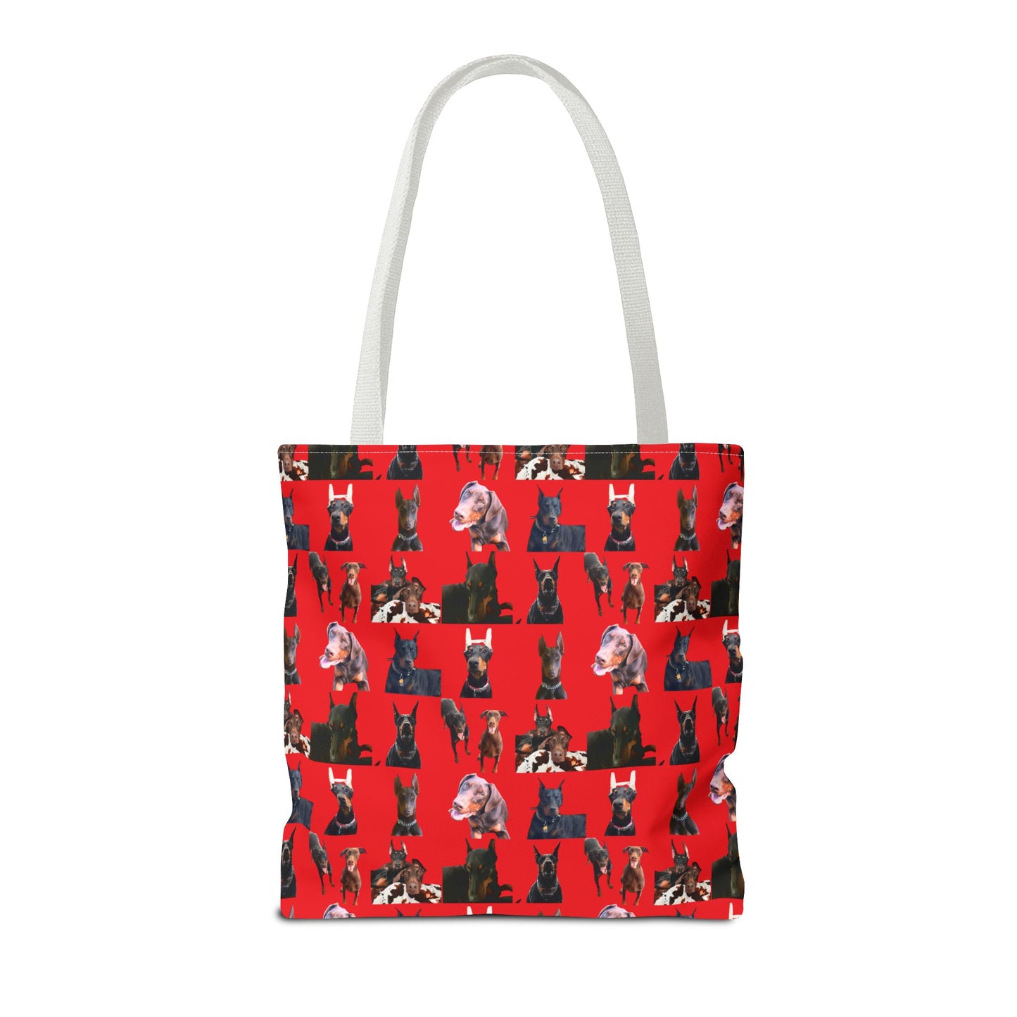 Edition 10 Doberman Model Pattern Red Tote Bag