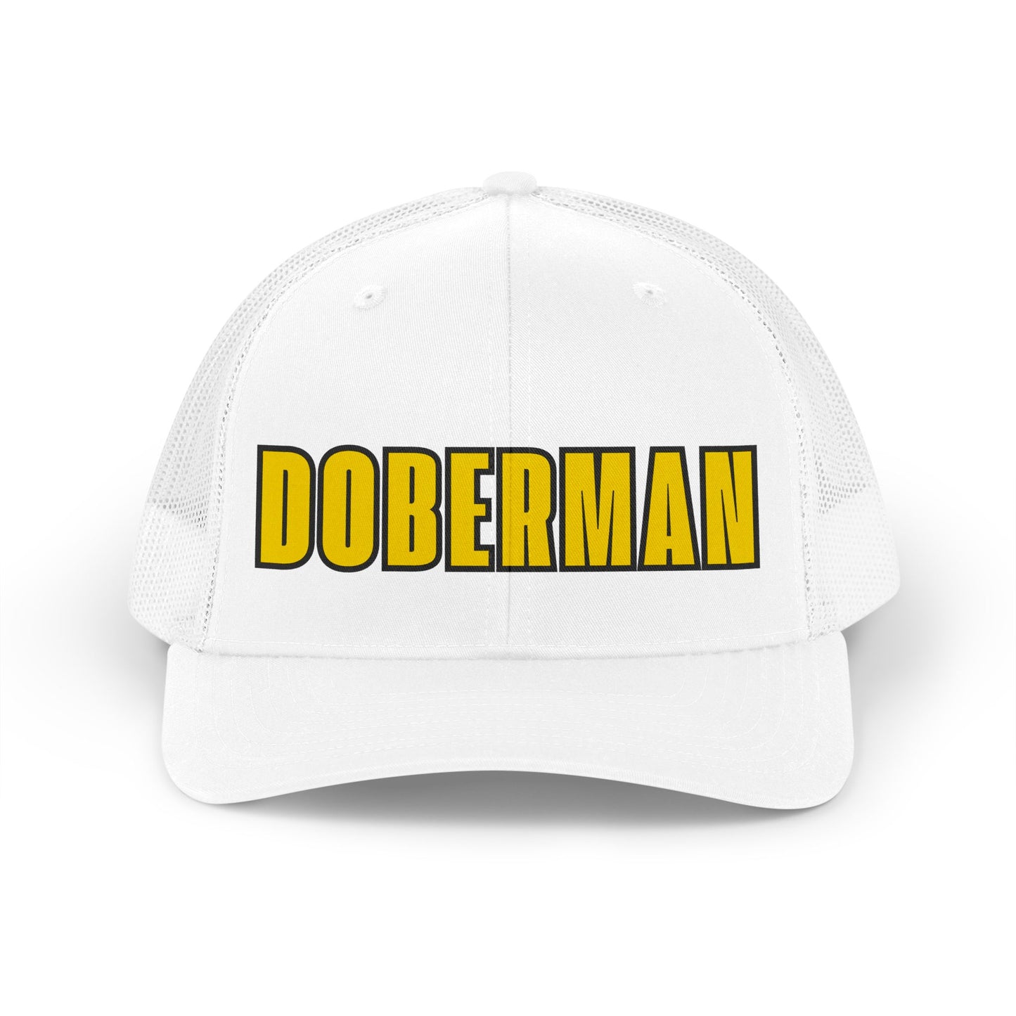 Doberman 4 Trucker Hat — Retro Mesh Cap for Dog Lovers