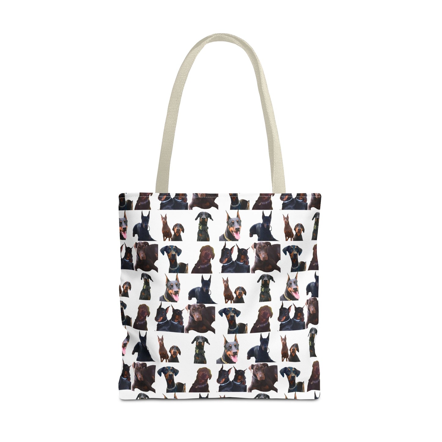Edition 5 Doberman Model Pattern White Tote Bag