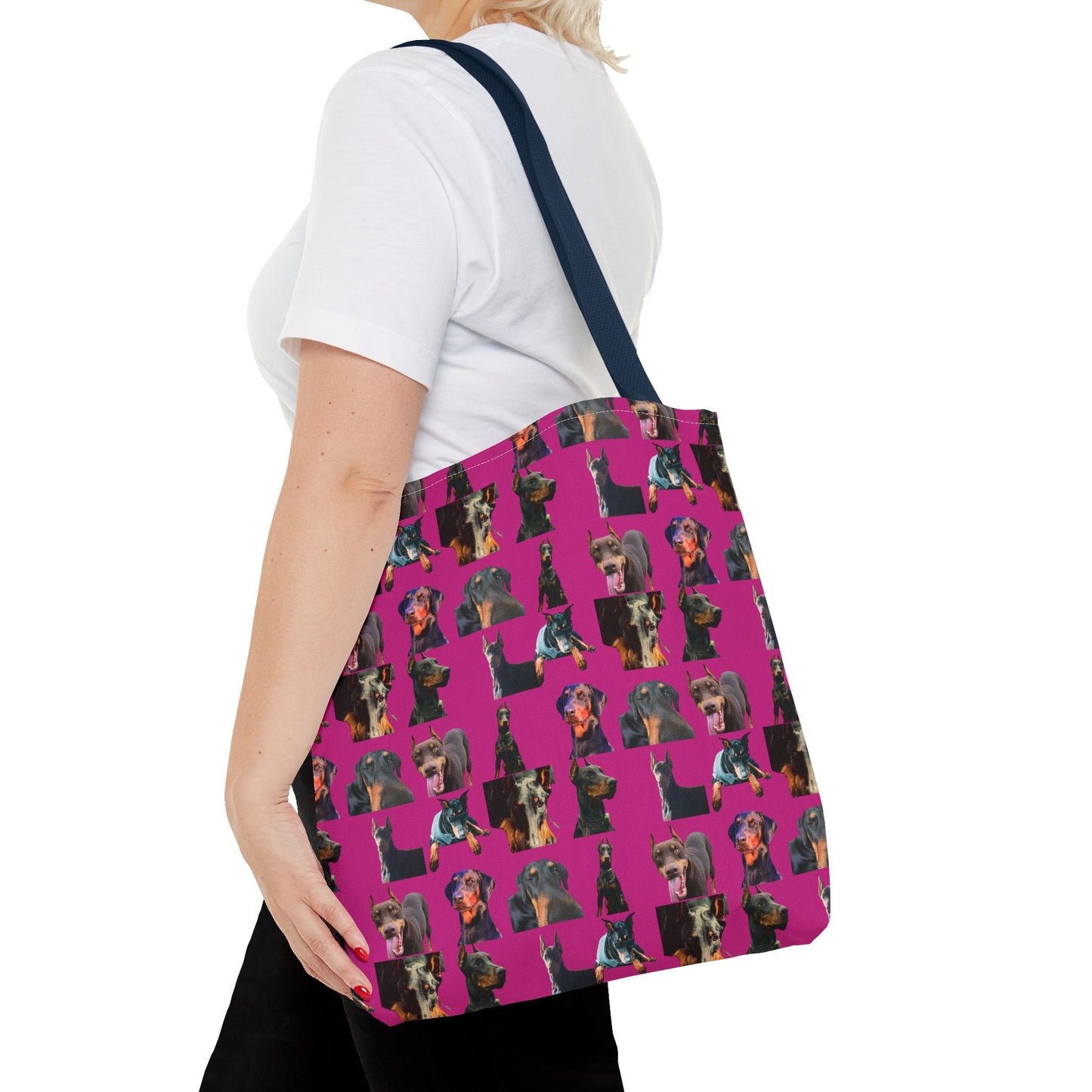 Edition 3 Doberman Model Pattern Pink Tote Bag