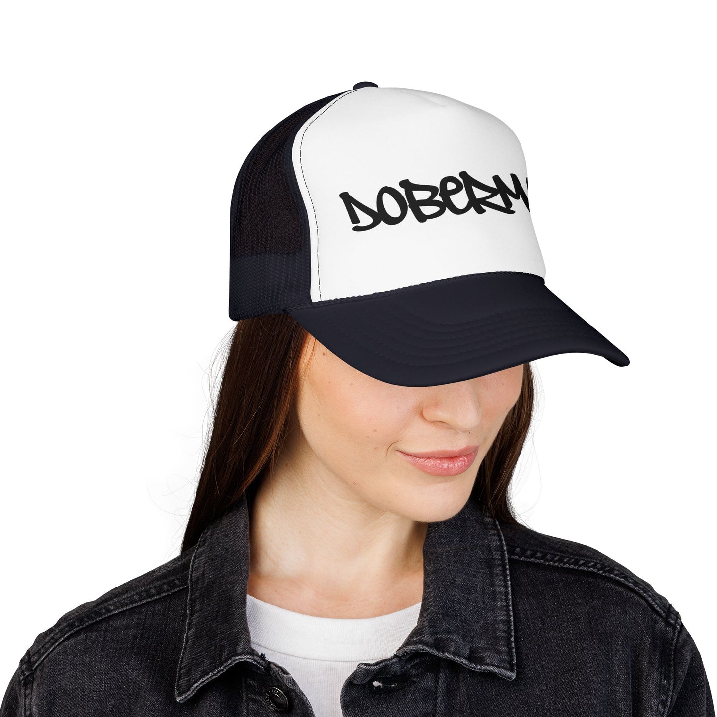 Doberman Graffiti Foam Trucker Hat Made in USA