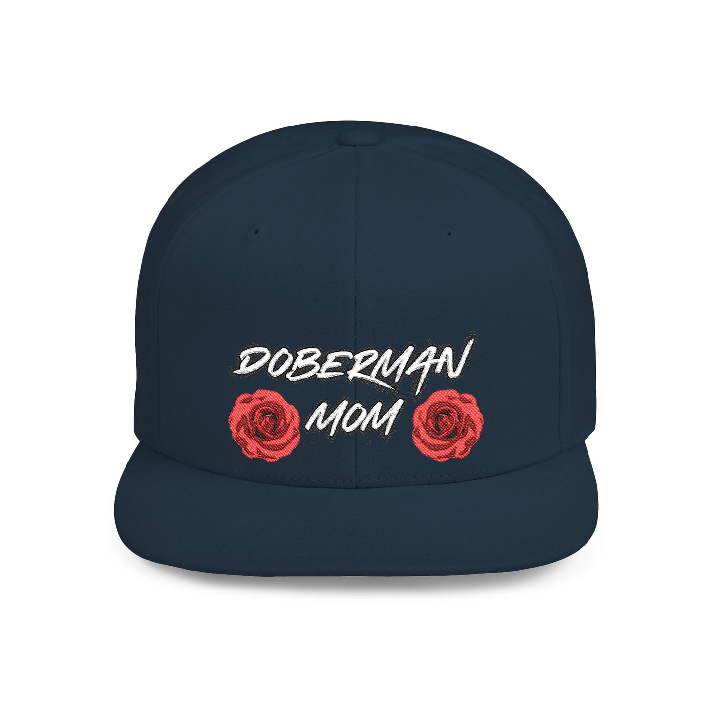 Mom 1 Embroidered Flat Bill Snapback