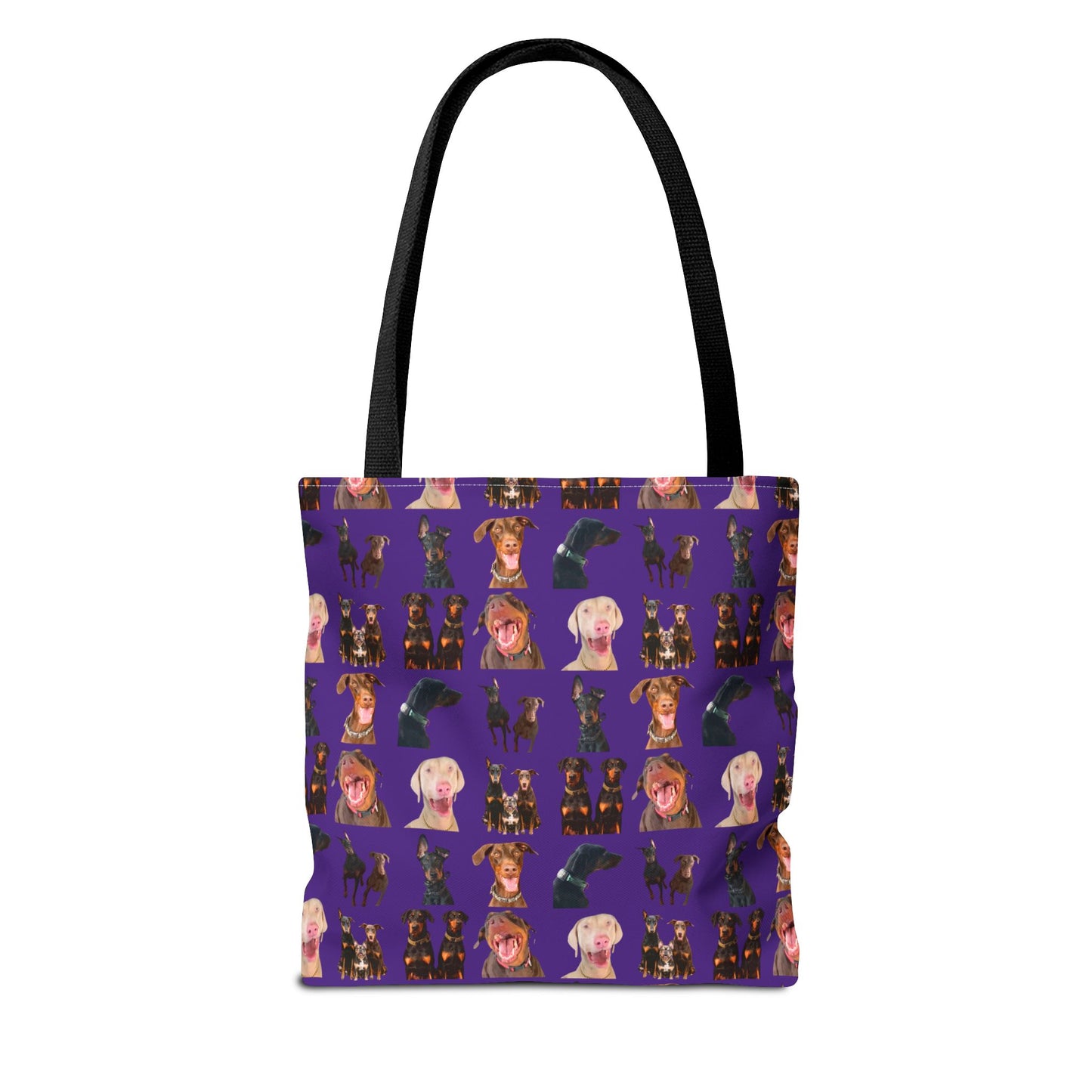 Edition 9 Doberman Model Pattern Purple Tote Bag