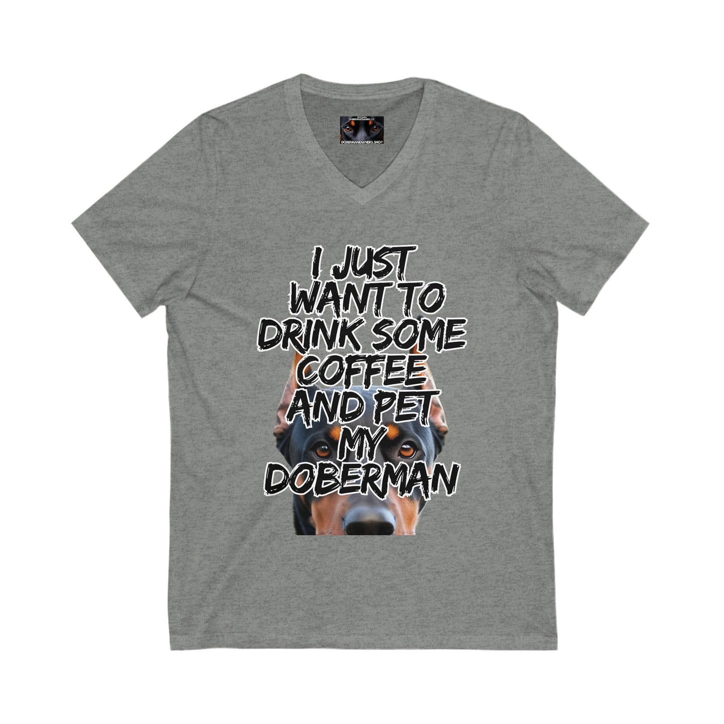 Just 3 Unisex Jersey Short Sleeve V-Neck Tee