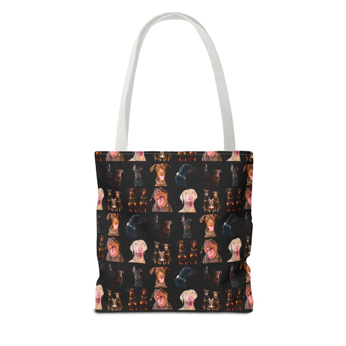Edition 9 Doberman Model Pattern Black Tote Bag