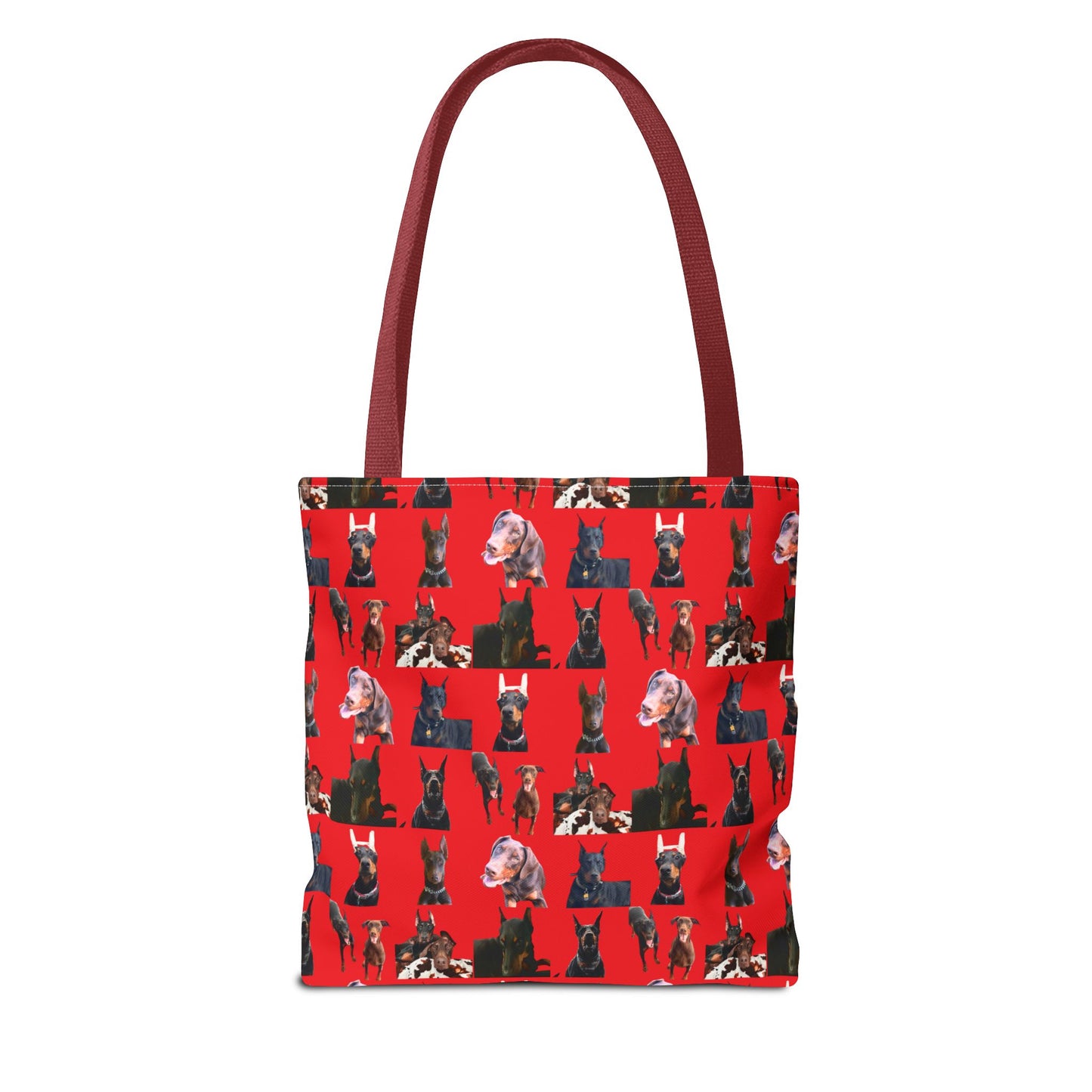 Edition 10 Doberman Model Pattern Red Tote Bag