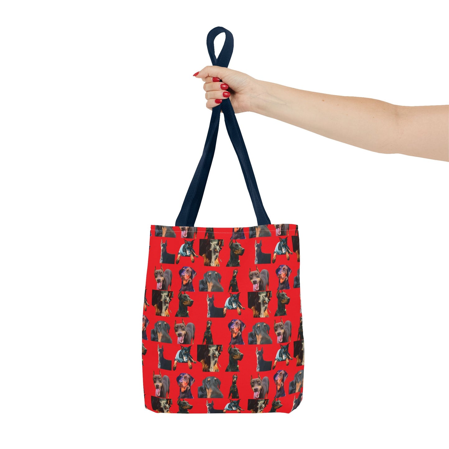 Edition 3 Doberman Model Pattern Red Tote Bag