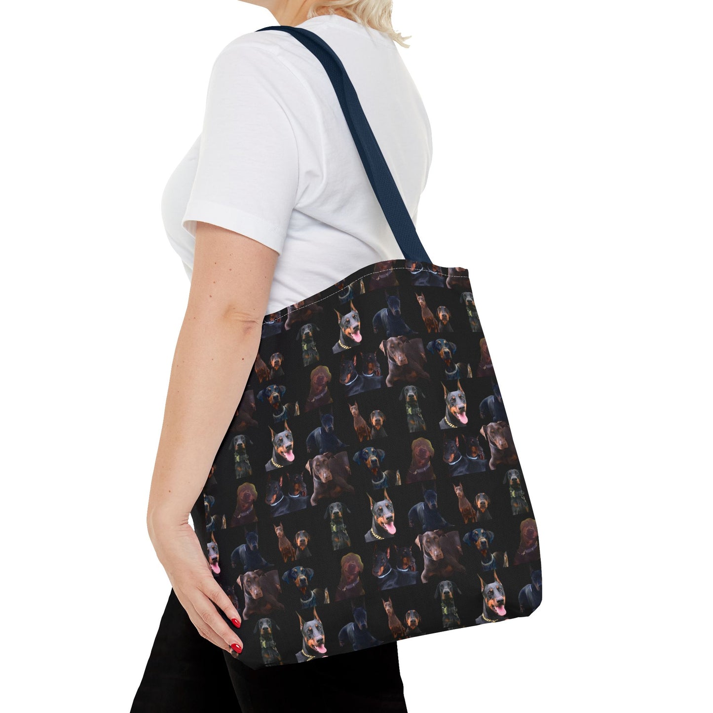 Edition 5 Doberman Model Pattern Black Tote Bag