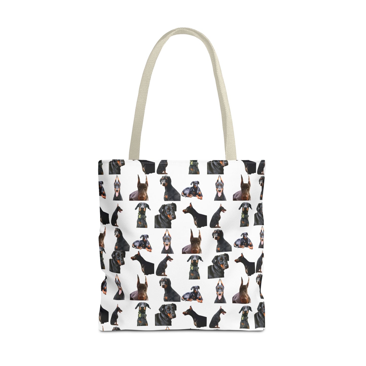 Edition 6 Doberman Model Pattern White Tote Bag