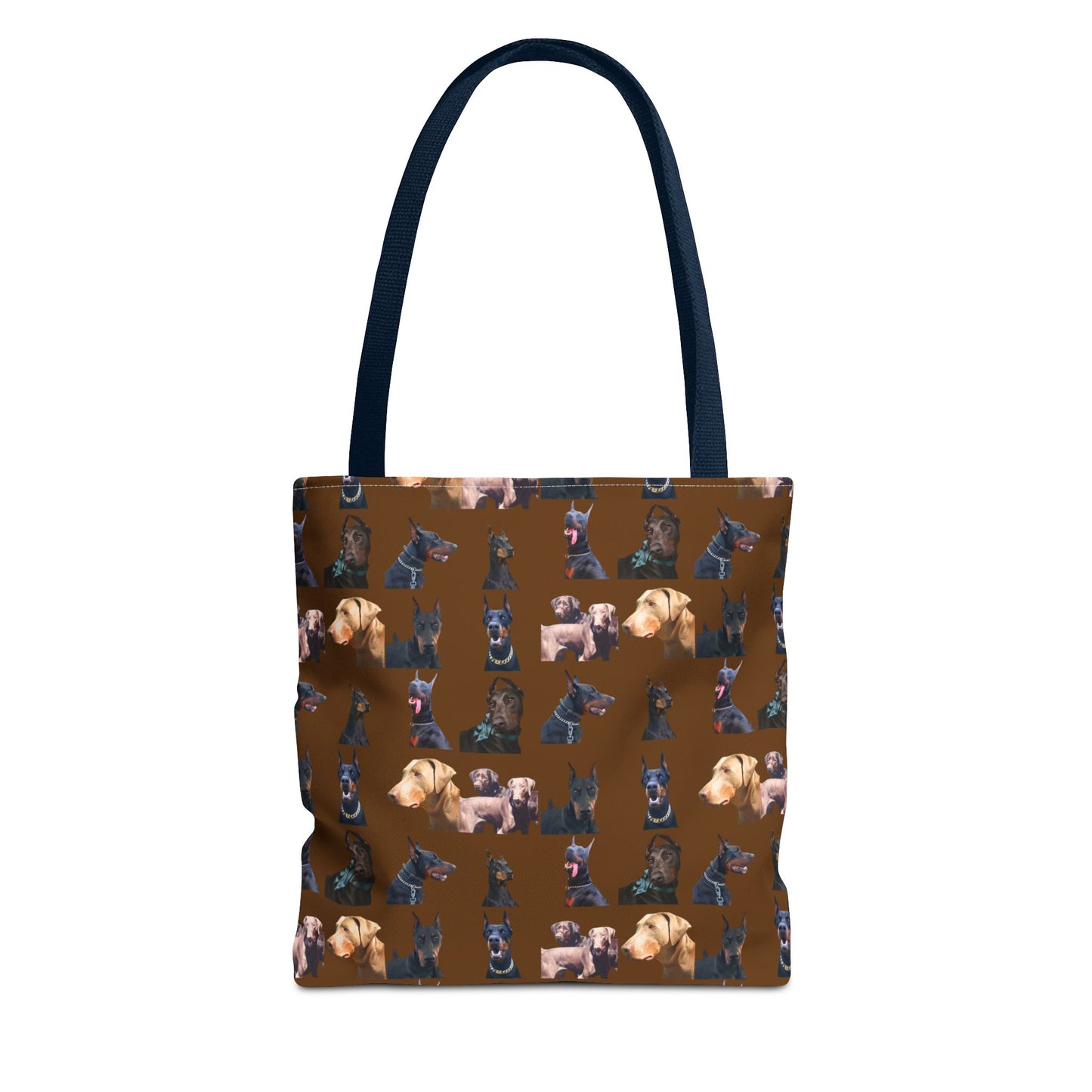 Edition 8 Doberman Model Pattern Brown Tote Bag