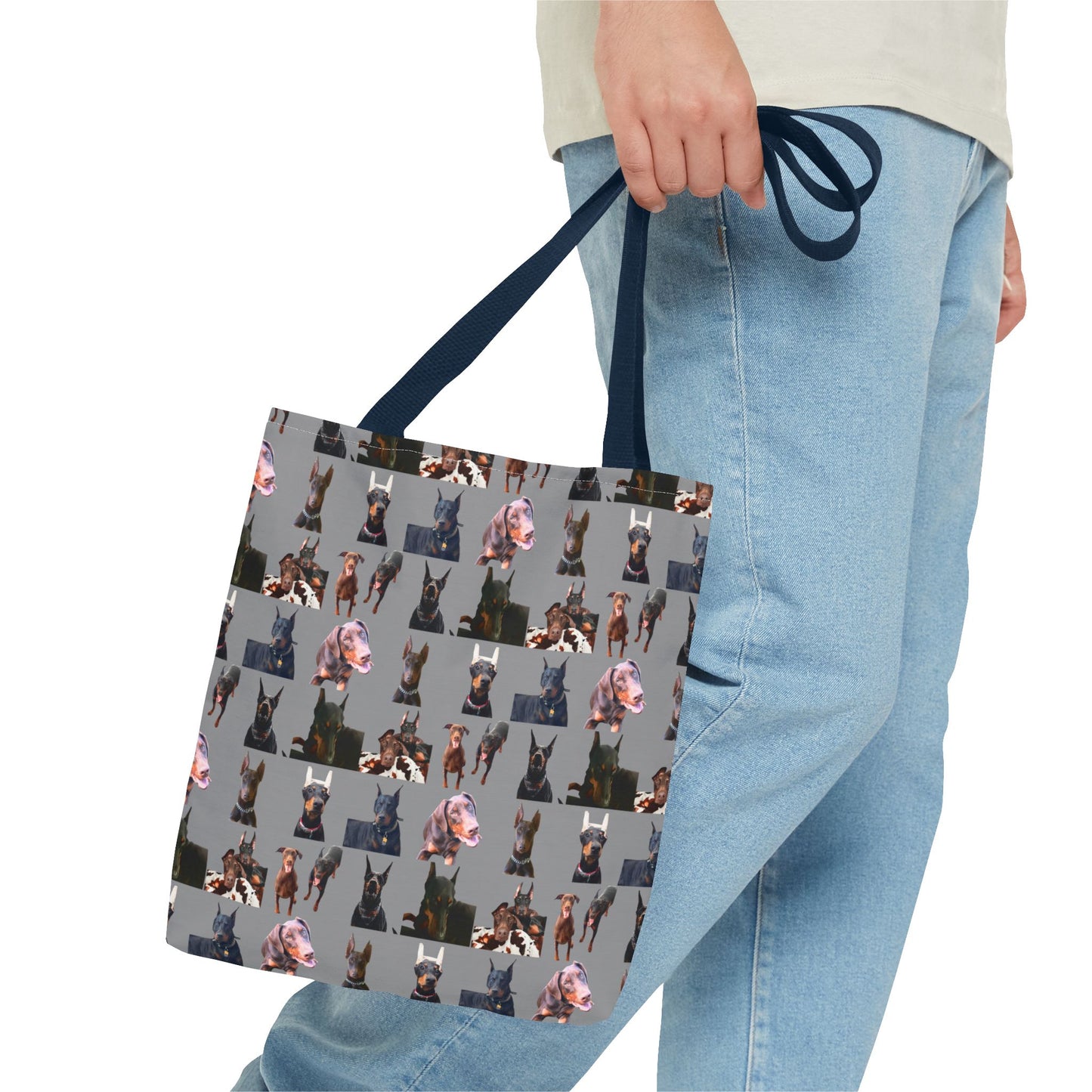Edition 10 Doberman Model Pattern Gray Tote Bag
