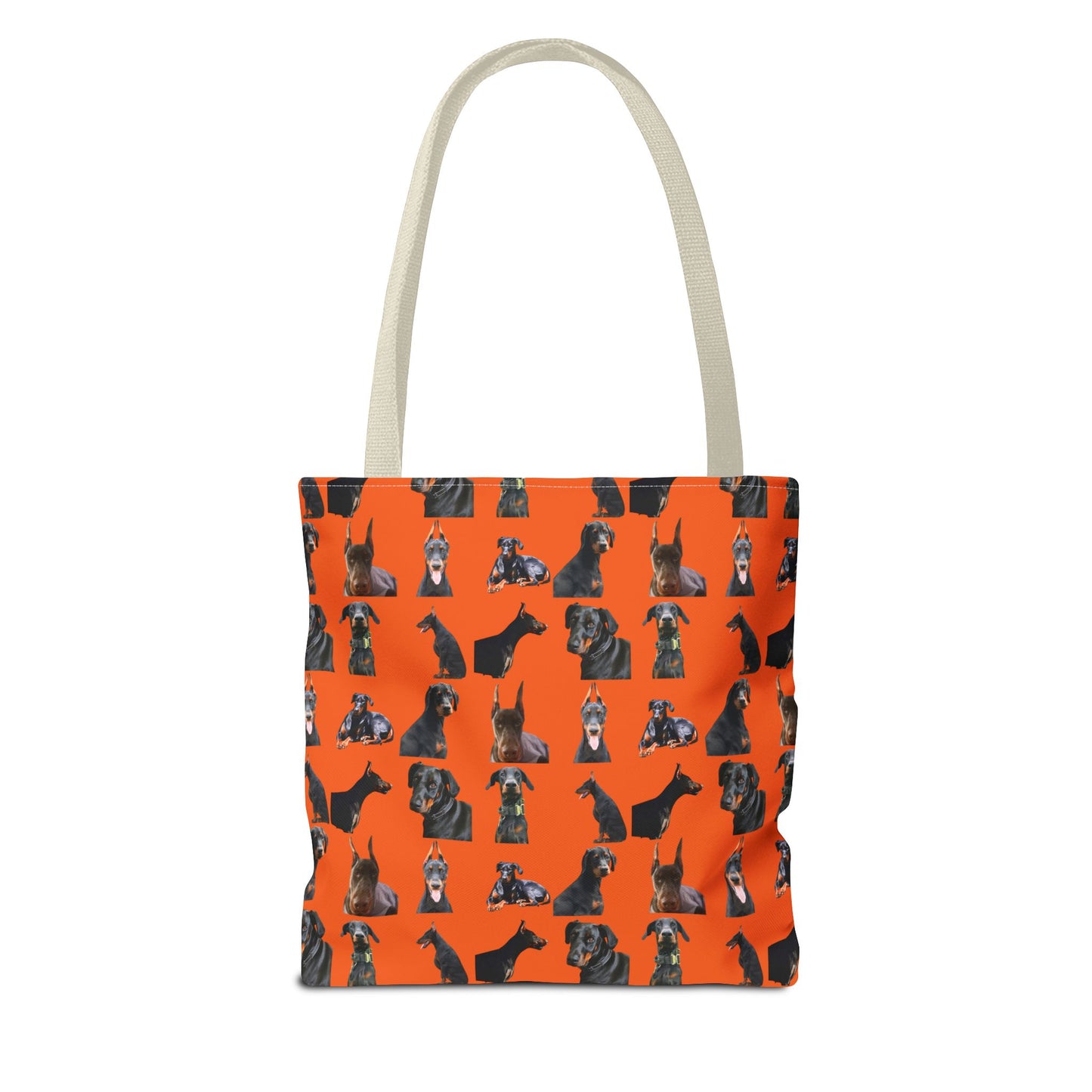 Edition 6 Doberman Model Pattern Orange Tote Bag
