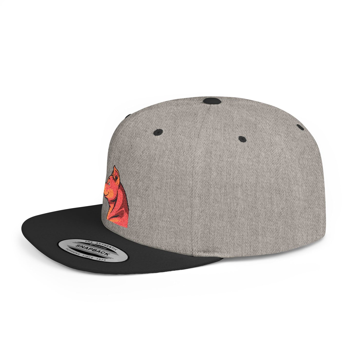 Custom Embroidered Flat Bill Snapback