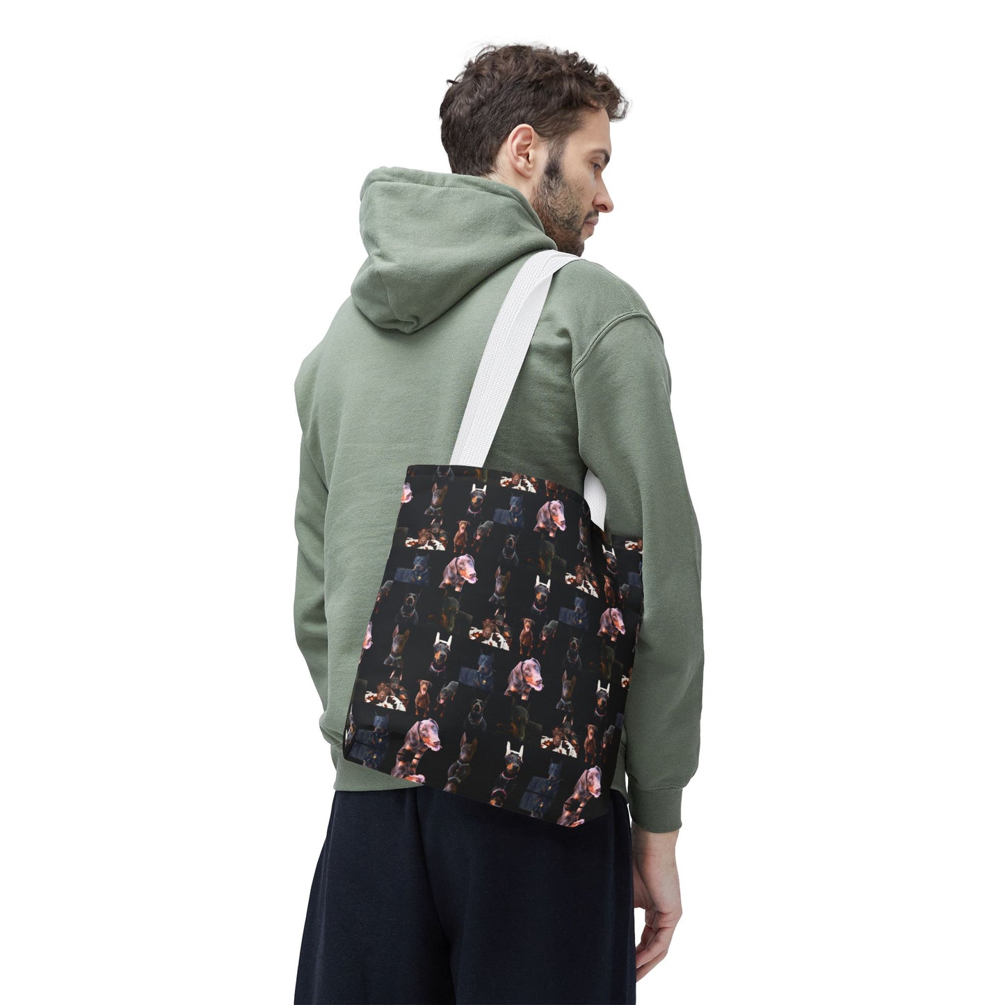 Edition 10 Doberman Model Pattern Black Tote Bag