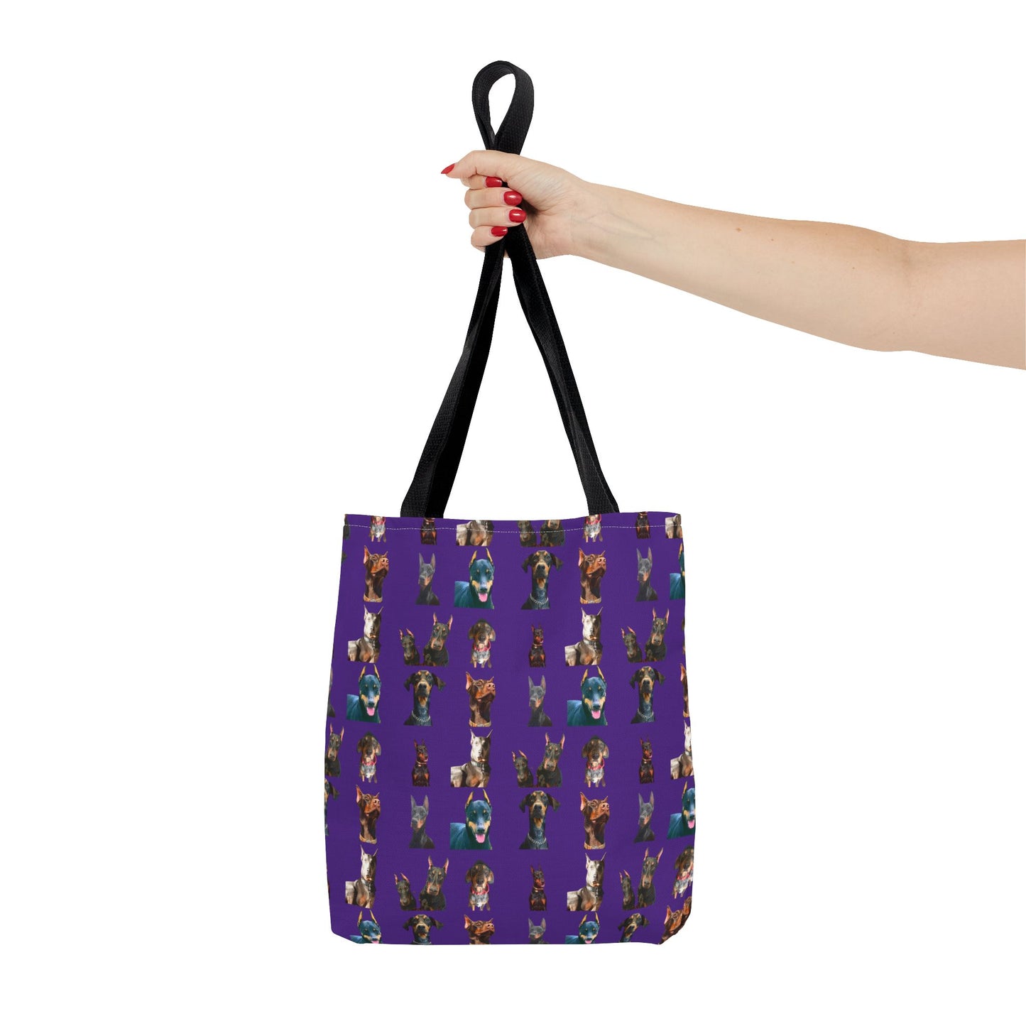 Edition 4 Doberman Model Pattern Purple Tote Bag