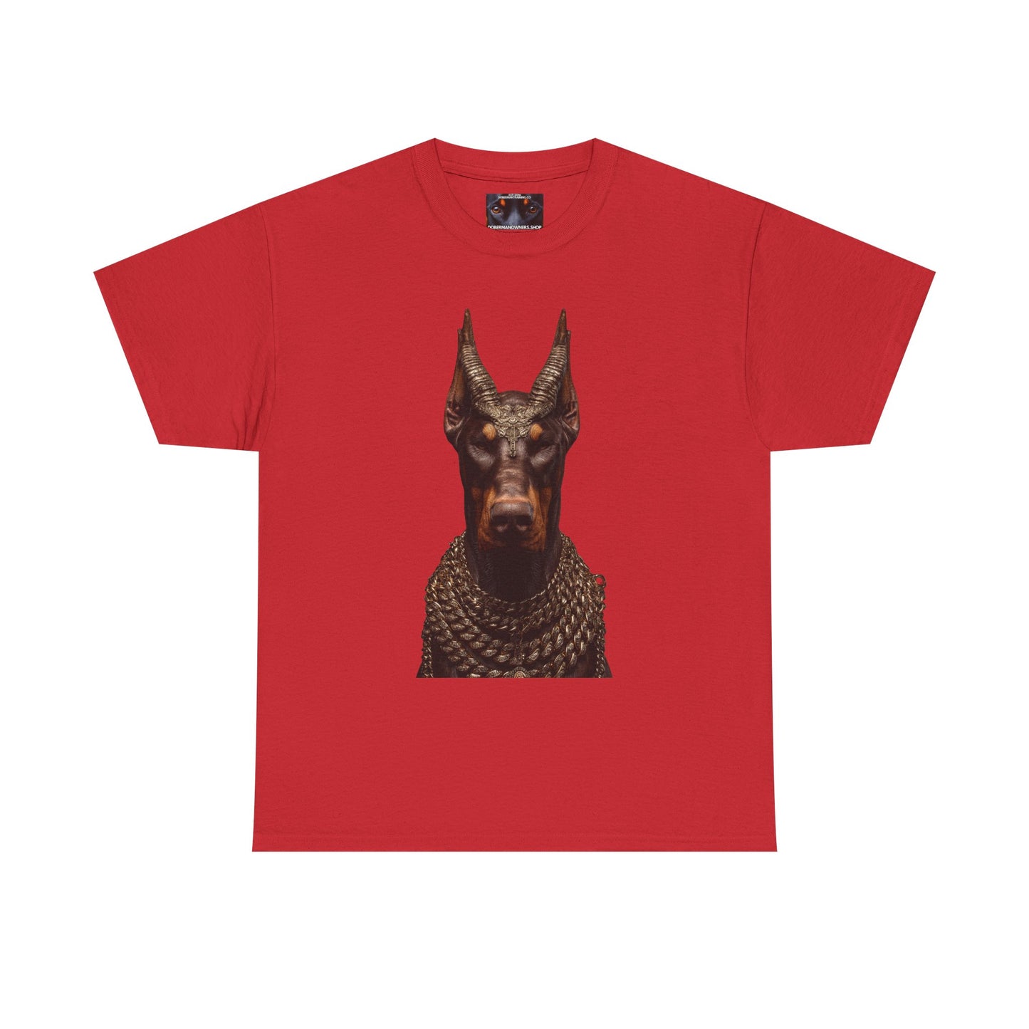 Doberman Goat 4 Private Lable Unisex Heavy Cotton Tee