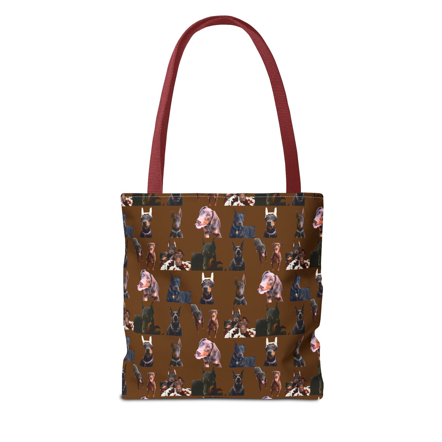Edition 10 Doberman Model Pattern Brown Tote Bag
