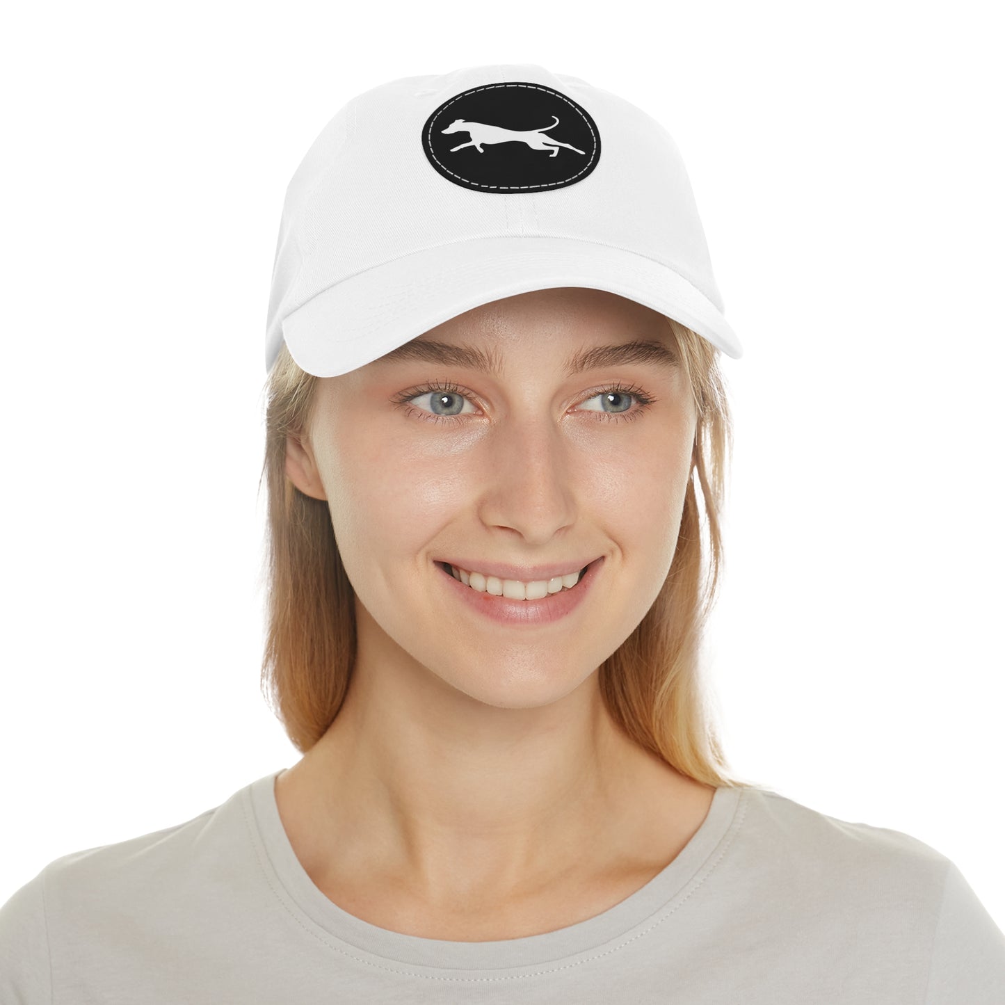 N 3 Dad Hat with Leather Patch (Round)