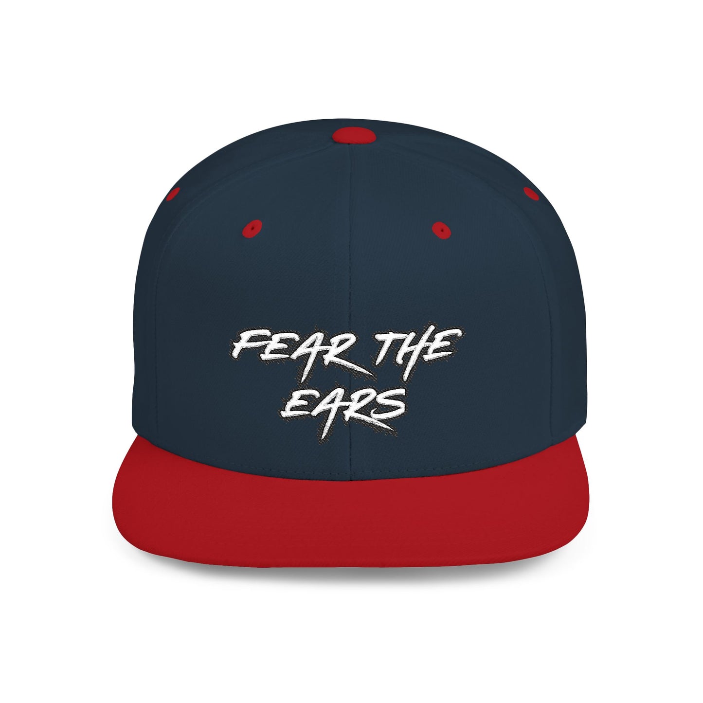 Ears 1 Embroidered Flat Bill Snapback